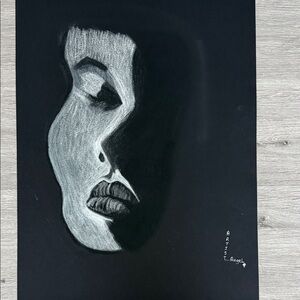 Monochrome Face Art by